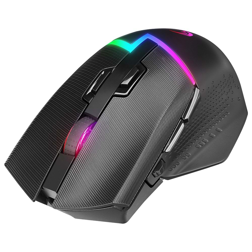 Rampage DROP M3 V2 24000 DPI PAW3311 Sensör RGB Şarjlı Kablosuz Huano Switch Gaming Oyuncu Mouse Siyah