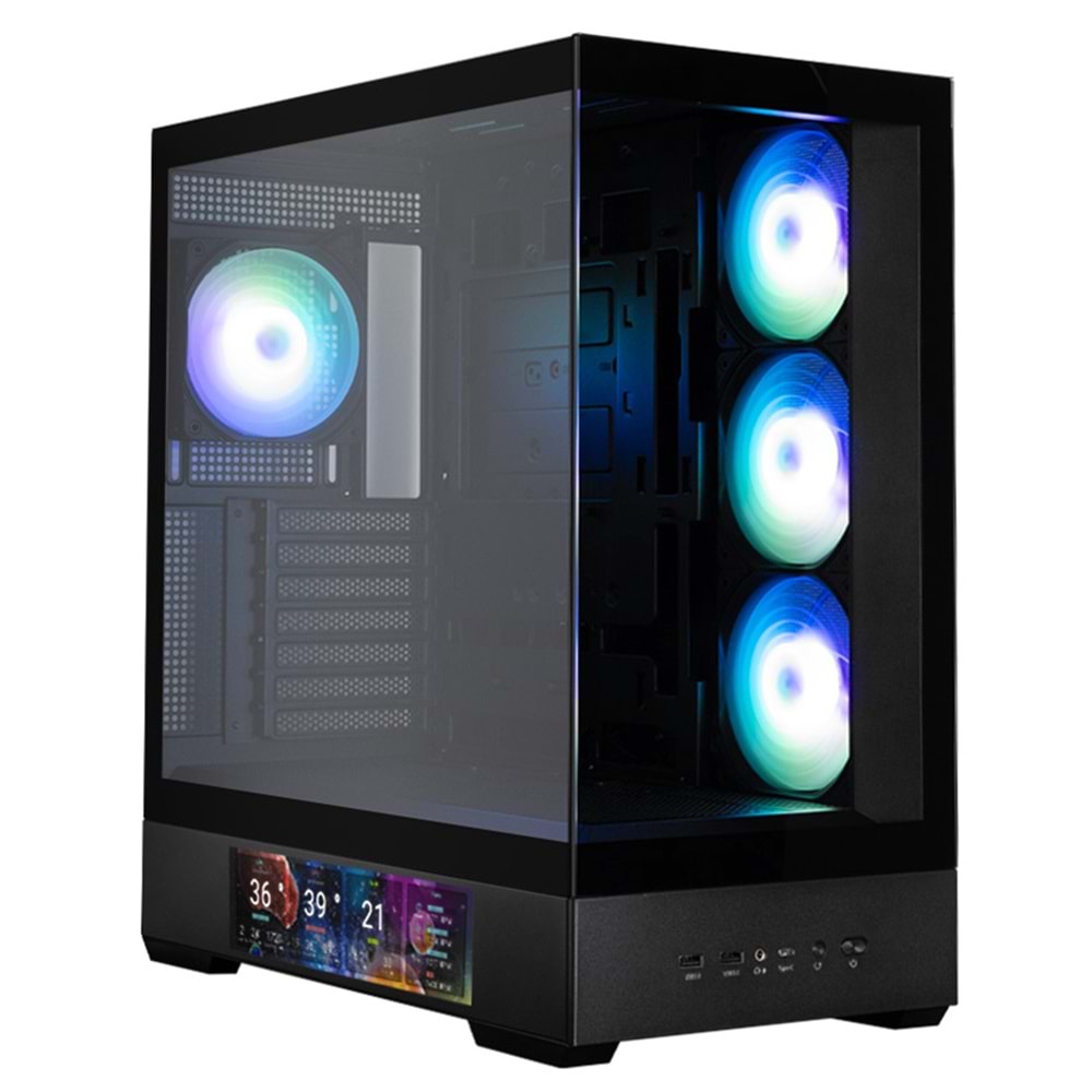 Zalman P40 DS 9.1” LCD Ekranlı 4xARGB Fanlı ATX Gaming Oyuncu Kasası