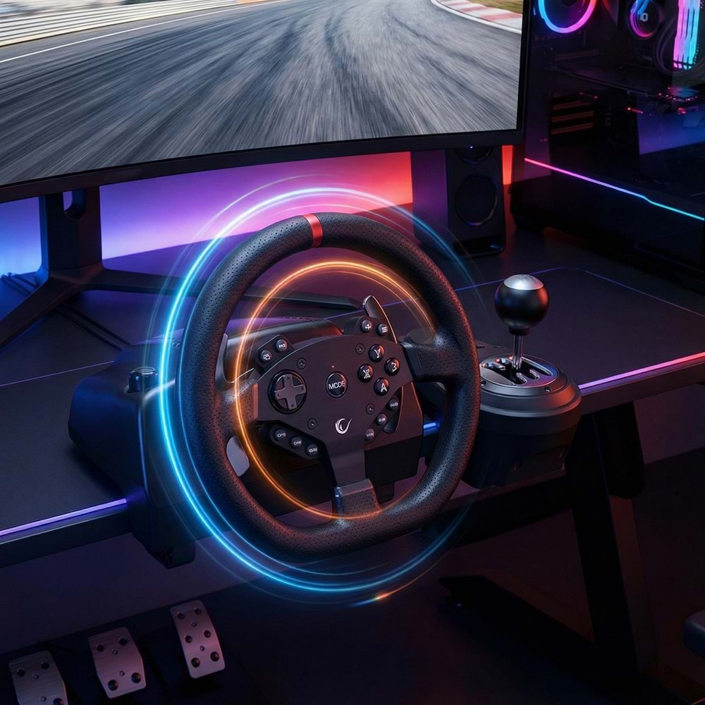 Rampage FORCE V995 PC El Vitesli 3 Pedallı Gaming Oyun Direksiyonu Outlet