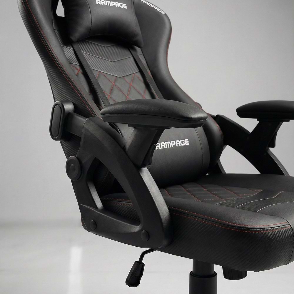 Rampage KL-R43 Nox Terletmez Kumaş Siyah/Gri Oyuncu Koltuğu Outlet