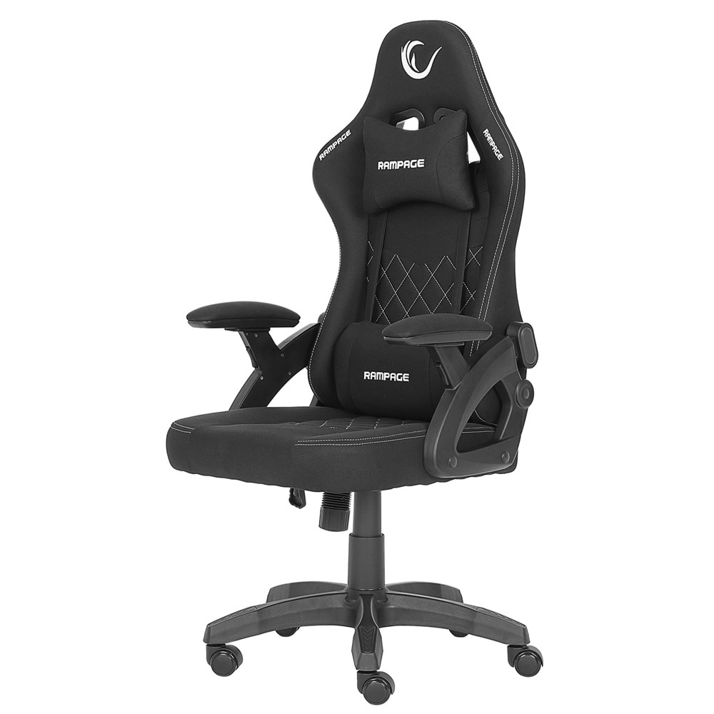 Rampage KL-R43 Nox Terletmez Kumaş Siyah/Gri Oyuncu Koltuğu Outlet