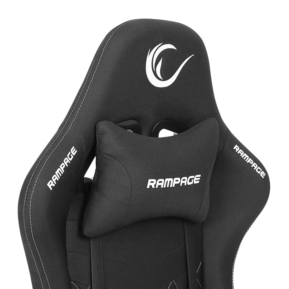 Rampage KL-R43 Nox Terletmez Kumaş Siyah/Gri Oyuncu Koltuğu Outlet
