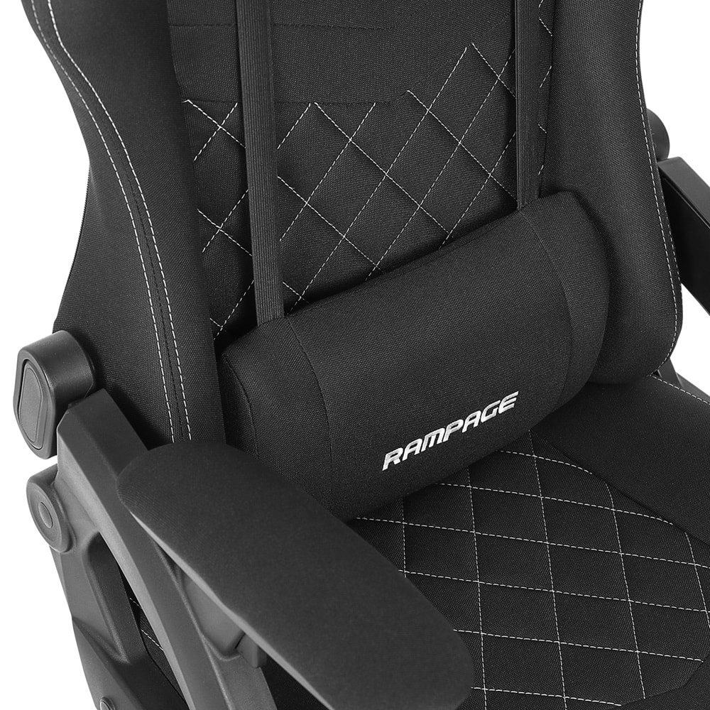 Rampage KL-R43 Nox Terletmez Kumaş Siyah/Gri Oyuncu Koltuğu Outlet