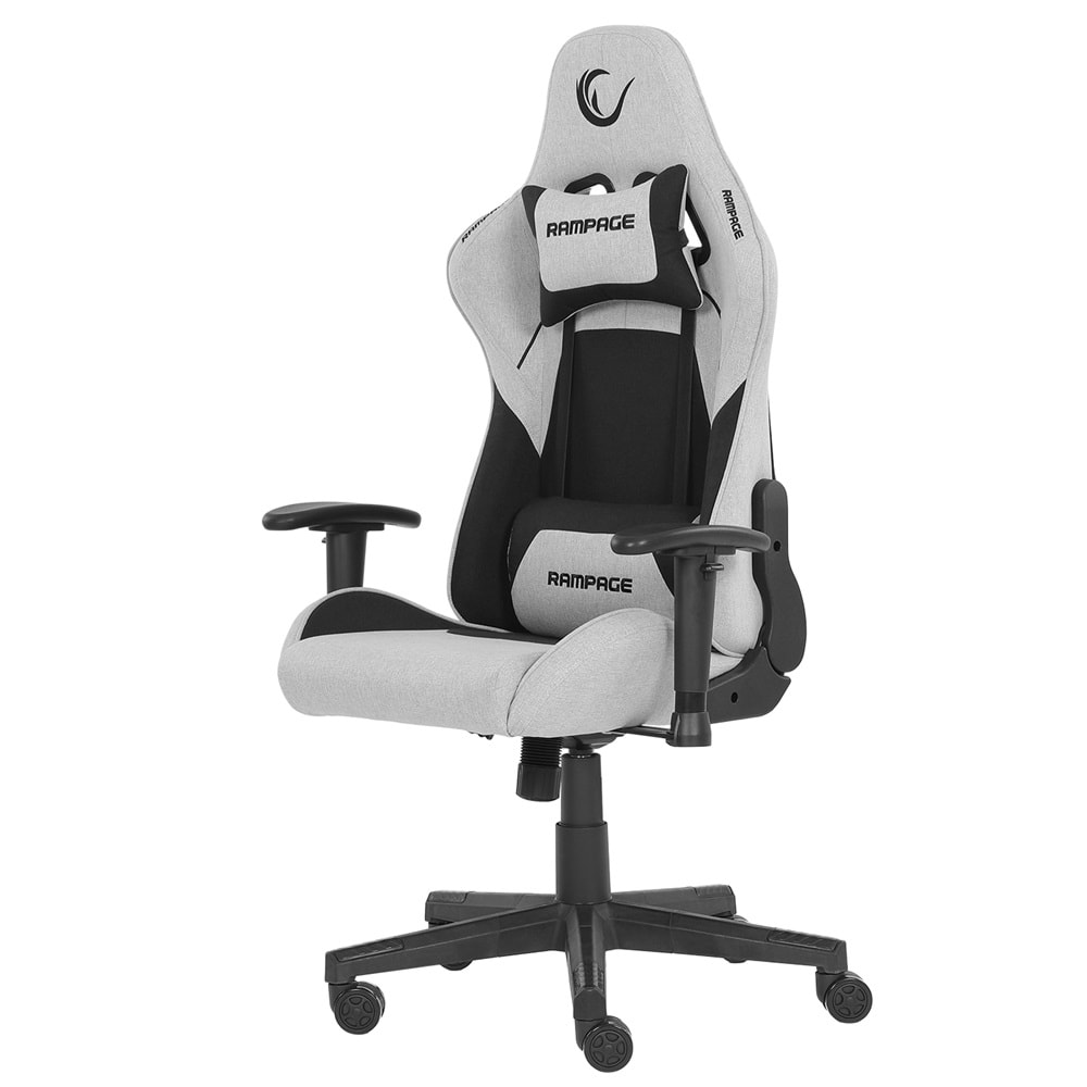 Rampage KL-R26 Peak Üst Seviye Terletmez Kumaş Gri/Siyah Gaming Oyuncu Koltuğu