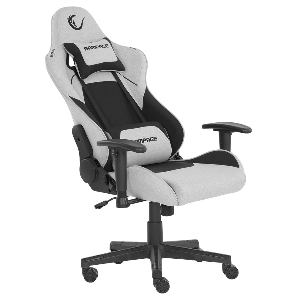 Rampage KL-R26 Peak Üst Seviye Terletmez Kumaş Gri/Siyah Gaming Oyuncu Koltuğu