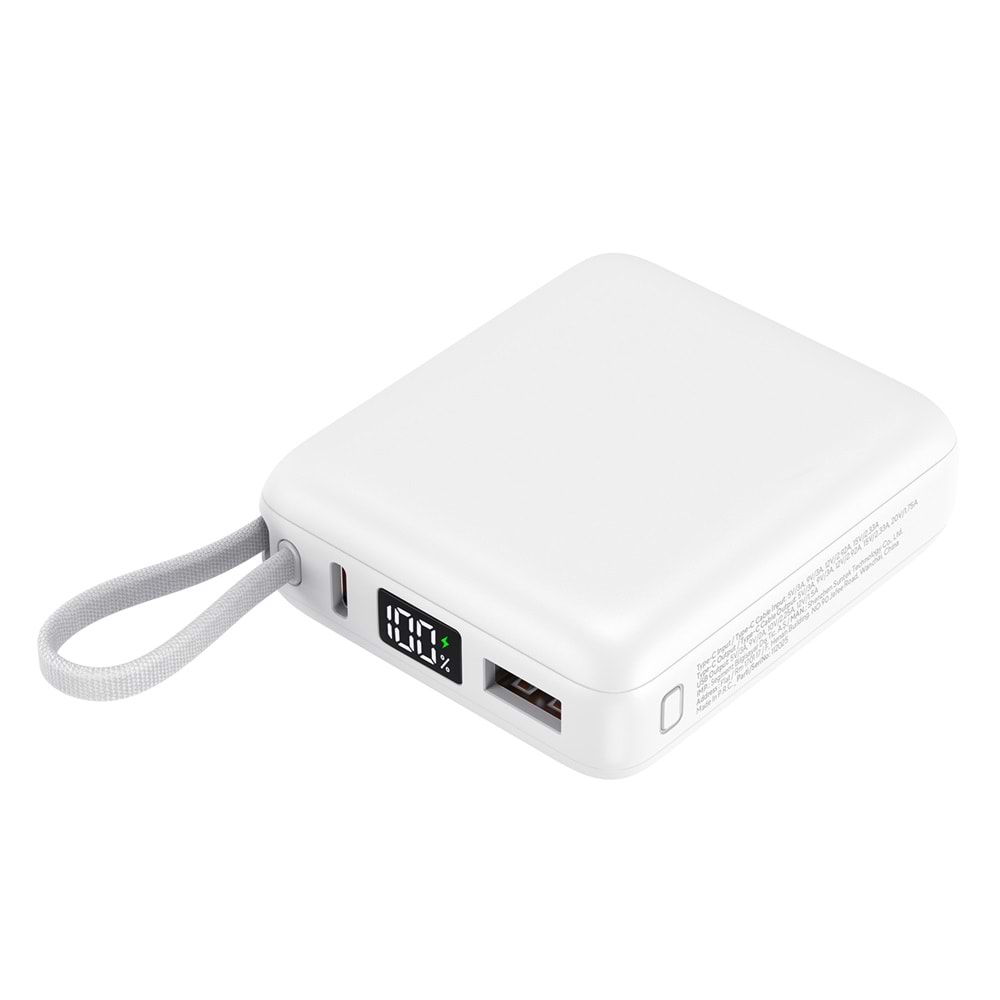 S-link P335 10000mAh PD35W+QC30W-HSC22,5W Gri LCD Taşınabilir Pil Şarj Cihazı Powerbank