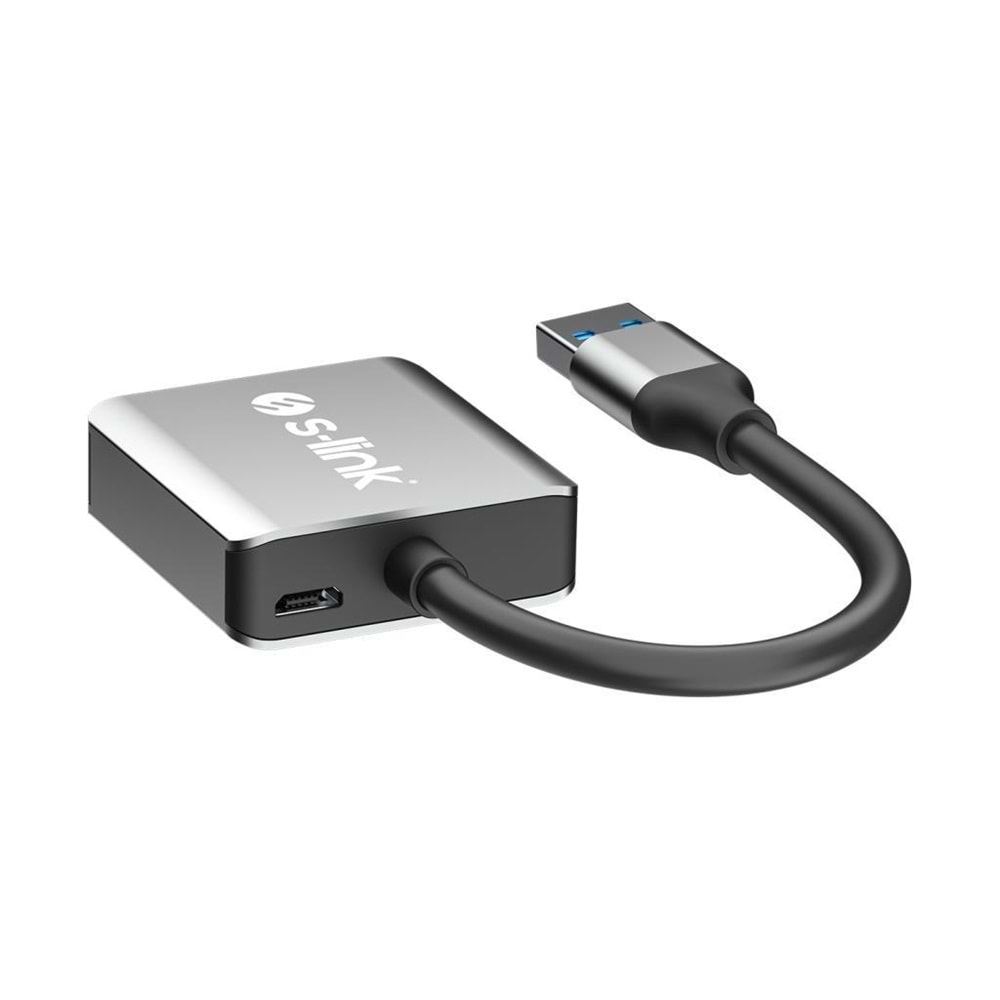 S-link SL-CR21 Type C ve USB3.0 SD/Micro SD 110m/S Hızlı 2 in 1 Metal Kart Okuyucu