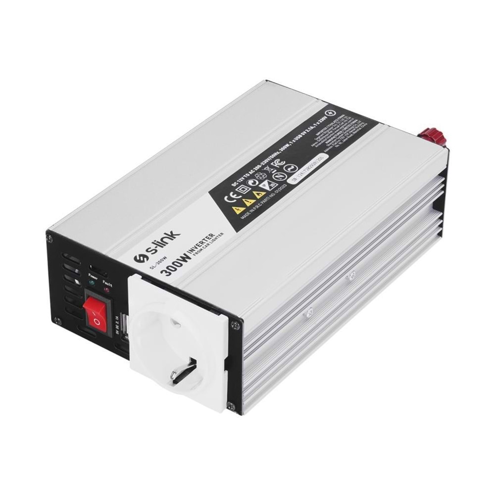 S-link SL-300W 300W DC12V-AC230V İnverter, Çakmaklık Girişini Ev Elektriğine Çevirir
