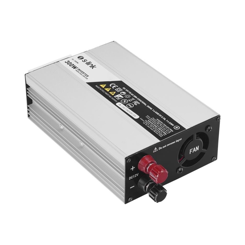 S-link SL-300W 300W DC12V-AC230V İnverter, Çakmaklık Girişini Ev Elektriğine Çevirir