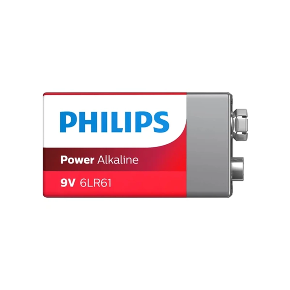 Philips 6LR61-P1B 9 Volt Power Alkalin Pil Tekli Uzun Ömürlü Güç Kaynağı