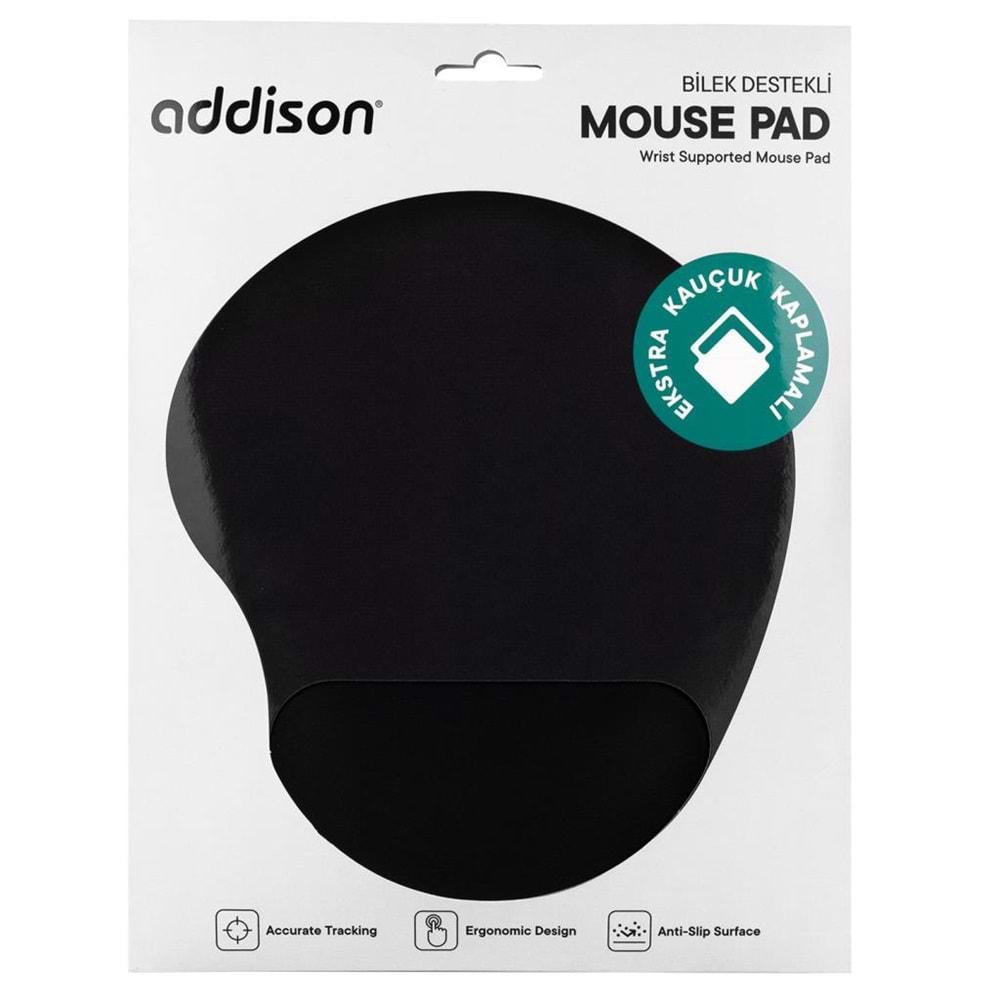 Addison 300152 Siyah Bileklikli Mouse Pad
