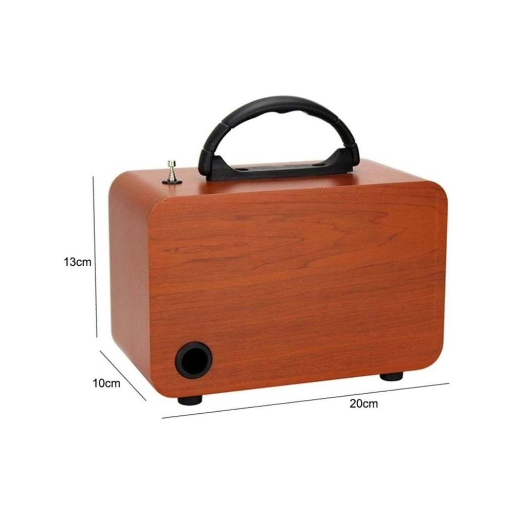 NS-8070BT Taşınabilir Nostaljik Radyo Bluetooth Hoparlör USB