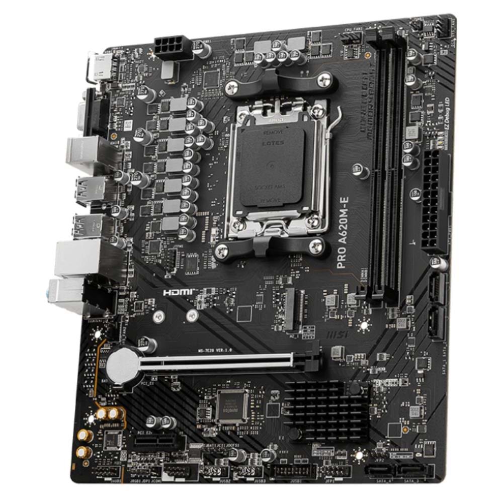 MSI PRO A620M-E 6000MHz(OC) DDR5 Soket AM5 M.2 HDMI VGA mATX Anakart