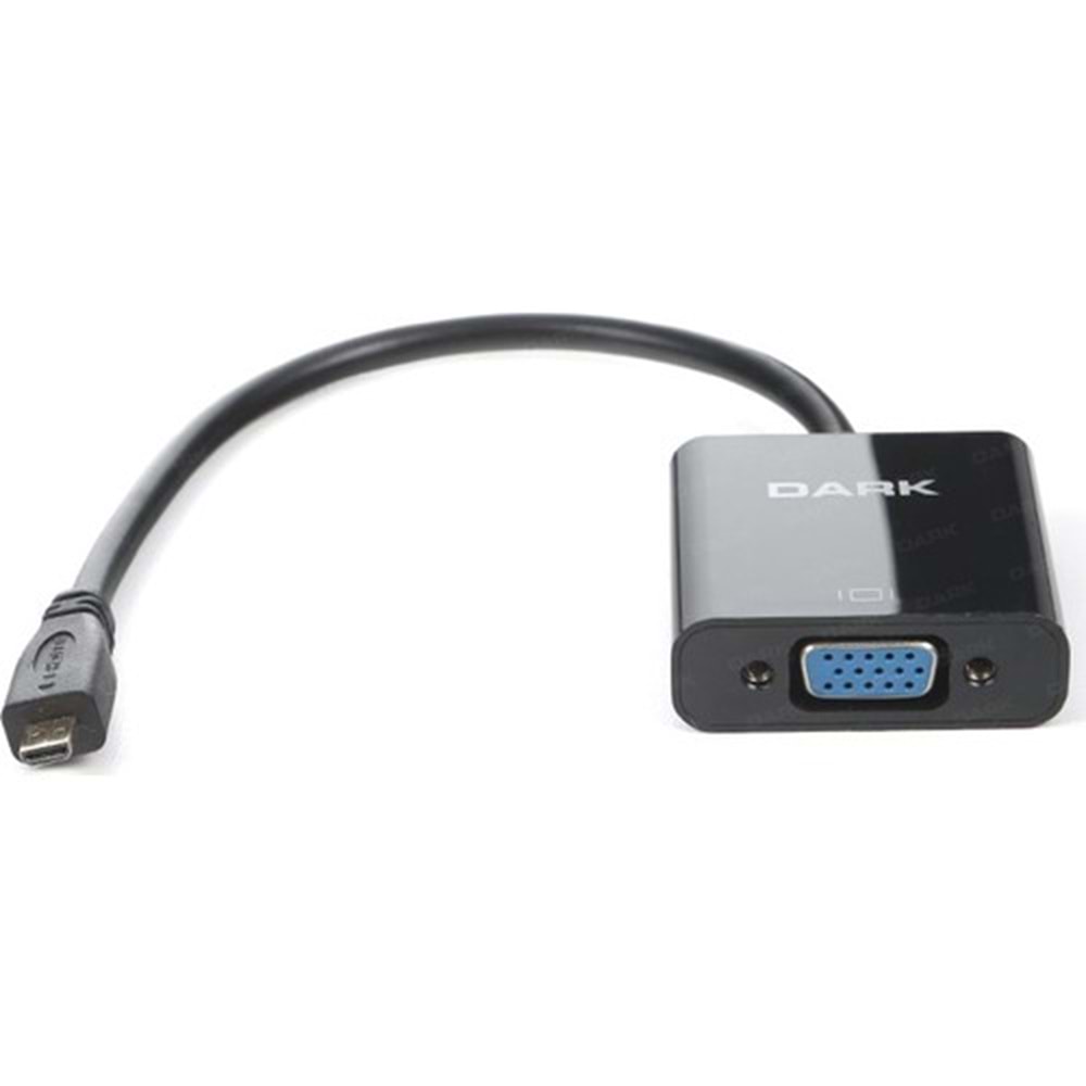 Dark Micro HDMI - VGA Aktif Dijital- Analog Dönüştürücü (DK-HD-AHDMICROXVGA