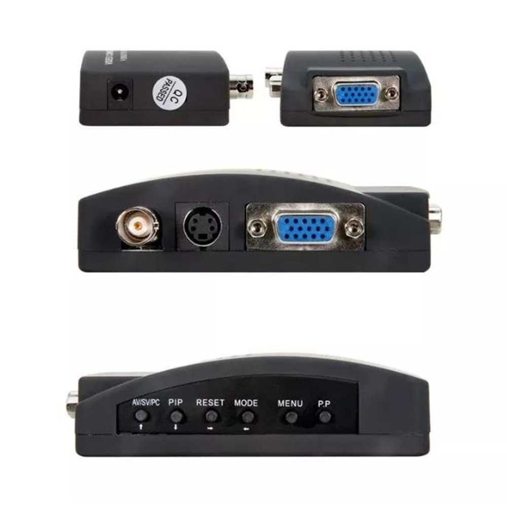 NBTech NB-AV215 Video To Vga Çevirici, BNC to VGA Çevirici Adaptör (Adaptör+Video+vga Kablosu Dahil)