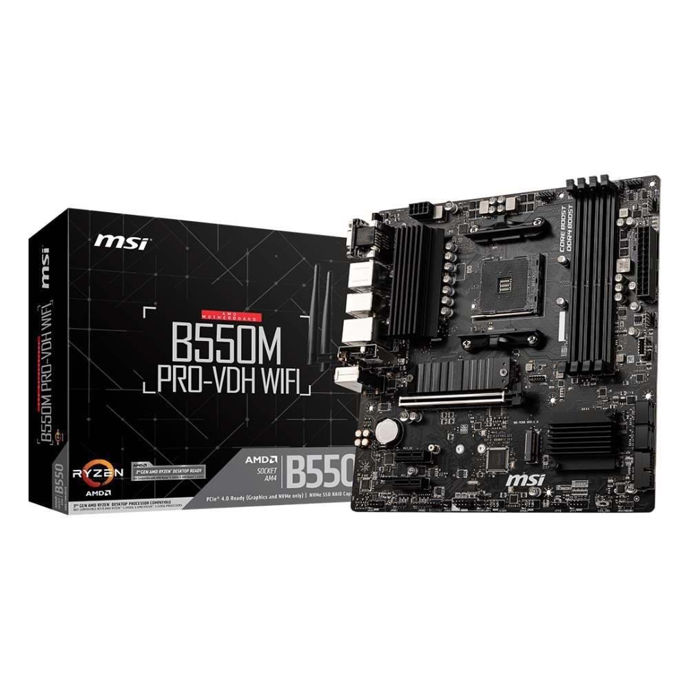 MSI B550M PRO-VDH Amd B550 Soket AM4 DDR4 4400(O.C.) M.2 Anakart