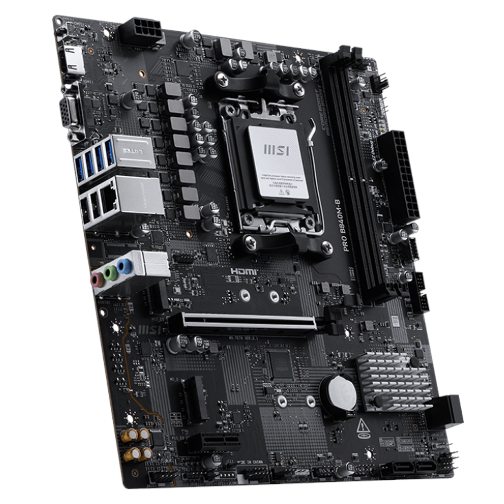 MSI PRO B840M-B AMD B840 DDR5 8000MHz OC AM5 Anakart