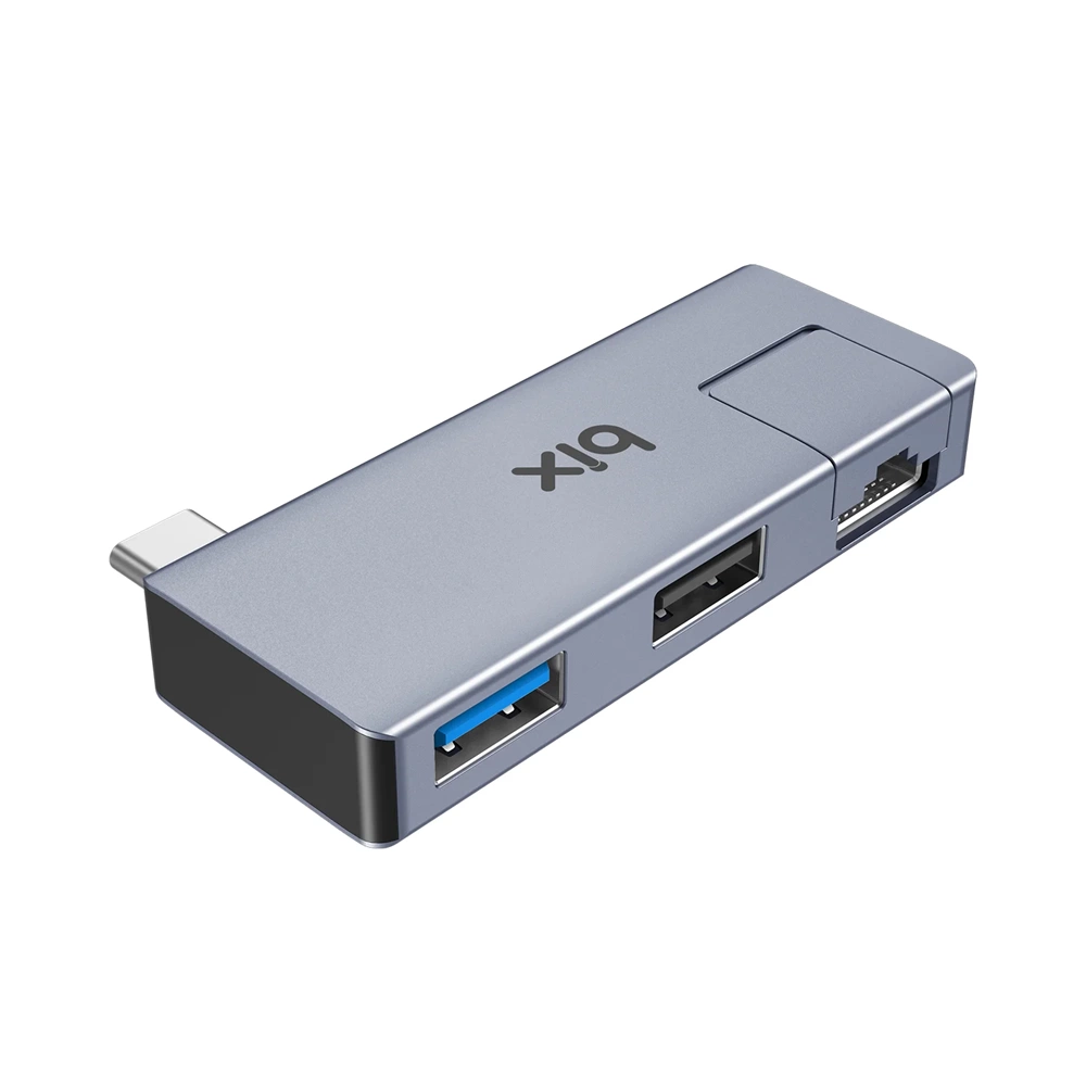Bix BX21HB Type-C To USB 3.2 USB 2.0 RJ45 Ethernet Dönüştürücü Adaptör Hub