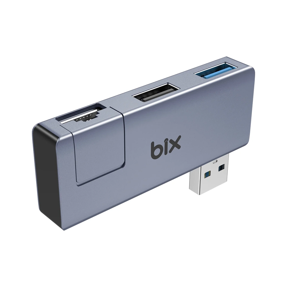 Bix BX22HB USB to Ethernet Gigabit, USB 3.2 USB 2.0 RJ45 Dönüştürücü Adaptör Hub