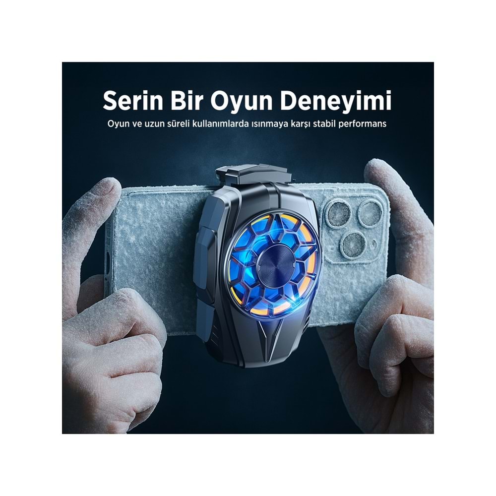BIX BXCP04G Ultra Sessiz ve Güçlü Kablosuz Telefon Soğutucu Fan,4.5-7 Inç Uyumlu, Oyuncular Için Özel Tasarım
