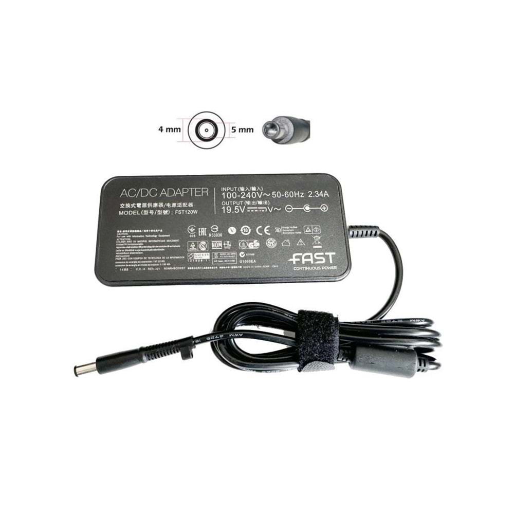Fast C27 120W 19.5V 6.15A Hp Notebook Adaptör (Hp 7.4*5.0mm/Pin)