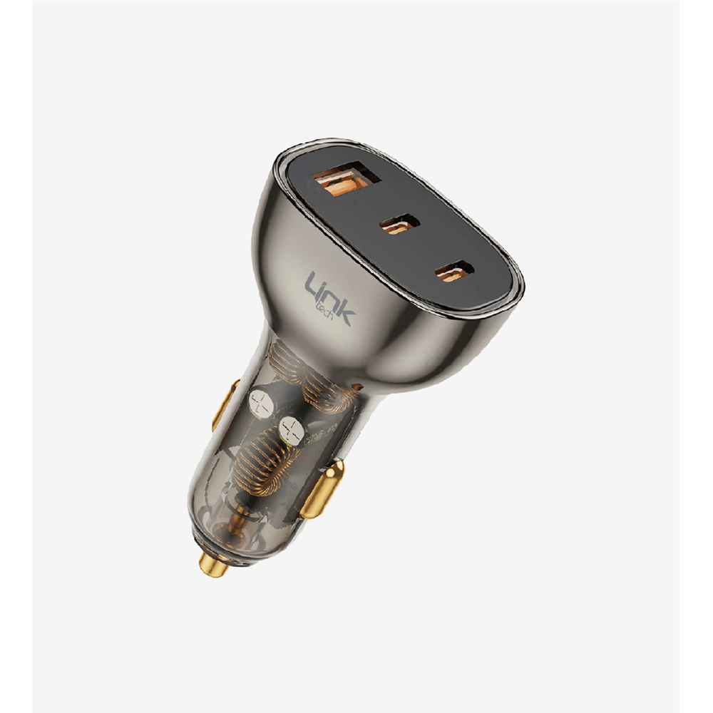 LinkTech C506 Şeffaf 80W Çift PD (30+20W) & QC 30W Süper Hızlı Araç Şarj Cihazı