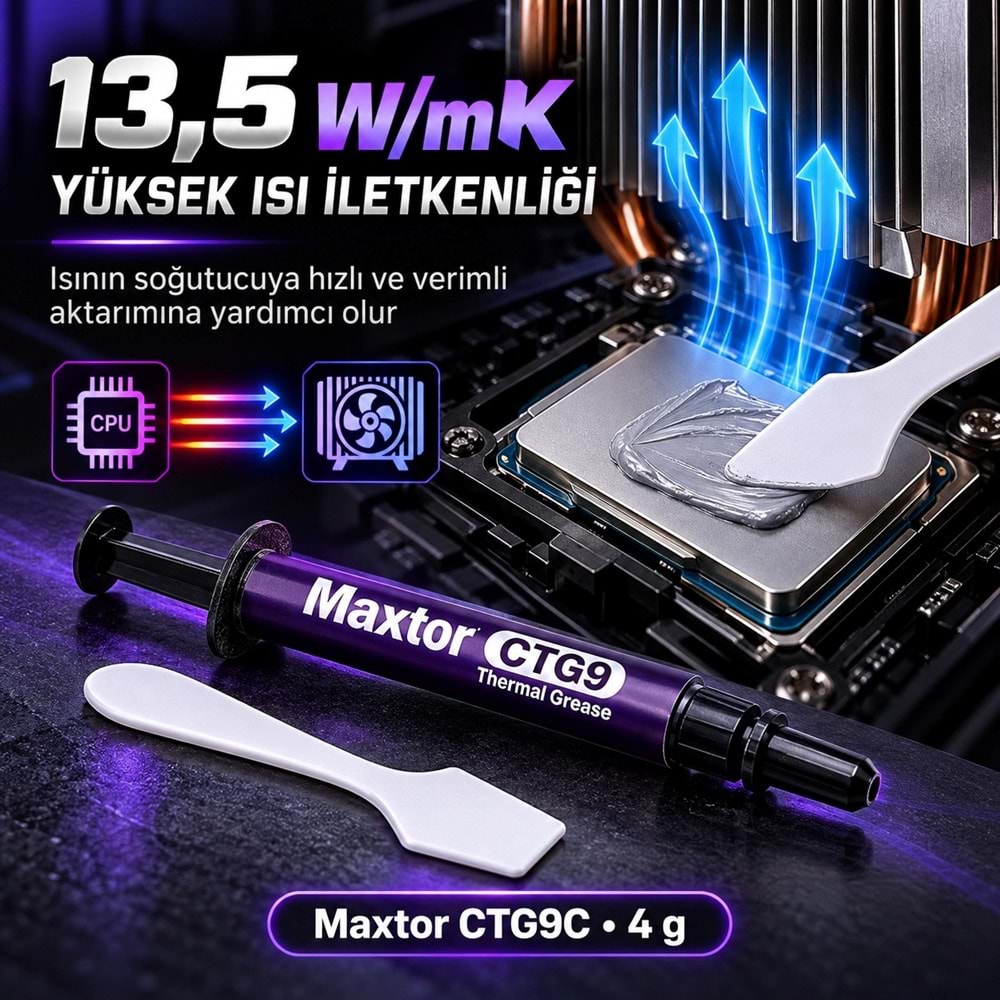 Maxtor CTG9 4gr 13.5W/mK Yüksek Performans Termal Macun