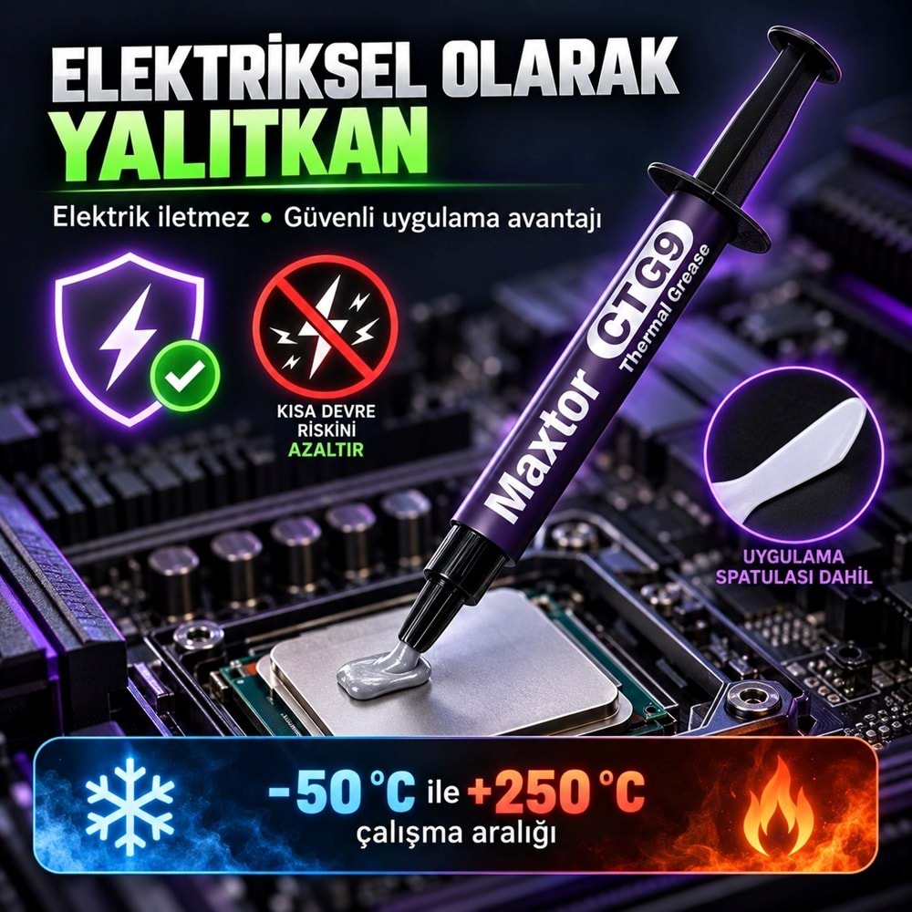 Maxtor CTG9 4gr 13.5W/mK Yüksek Performans Termal Macun