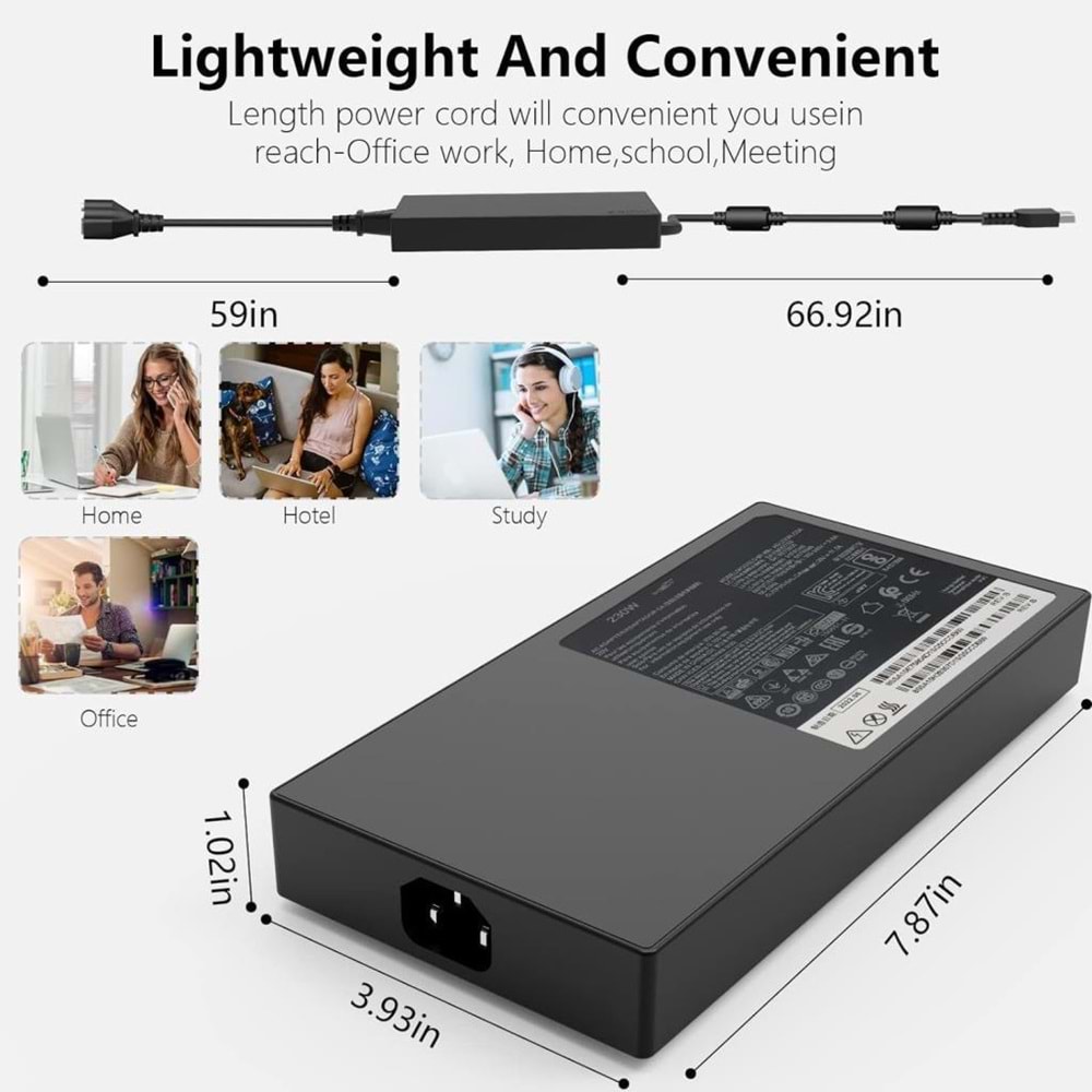 FAST CU39 20V 11.5A 230W Lenovo Notebook Adaptörü (USB Tip)