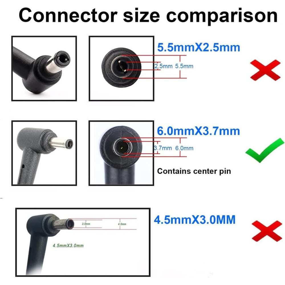 Fast CU23 20V 9A 180W Asus Şarj Adaptörü (6.0 * 3.7mm iğneli) (19.5V 9.23A Adaptör ile Aynı Değerdir, Uyumludur)