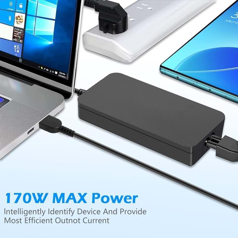 FAST CU34 20V 8.5A 170W Lenovo Notebook Adaptörü (USB Tip)