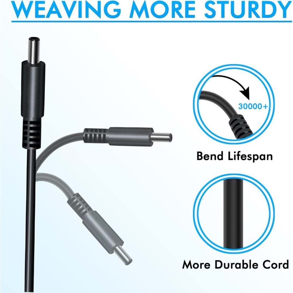 Fast CU46 19.5V 6.67A 130W Yeni Nesil Dell Notebook Şarj Aleti (4.5 X 3.0MM/PİN)