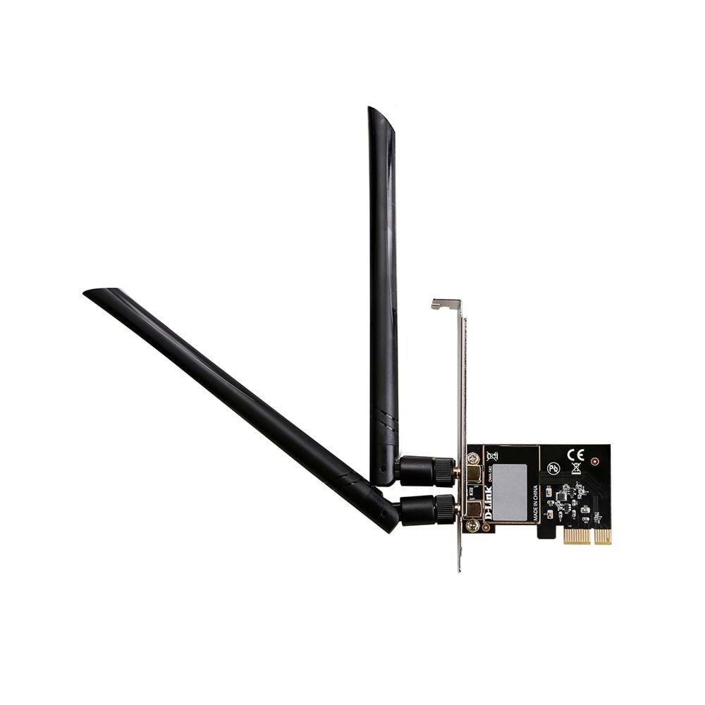 D-Link DWA-582 AC1200 PCIe Kablosuz Ağ Kartı Dual Band WiFi Adaptör,AC1200 PCI Express WiFi Kartı