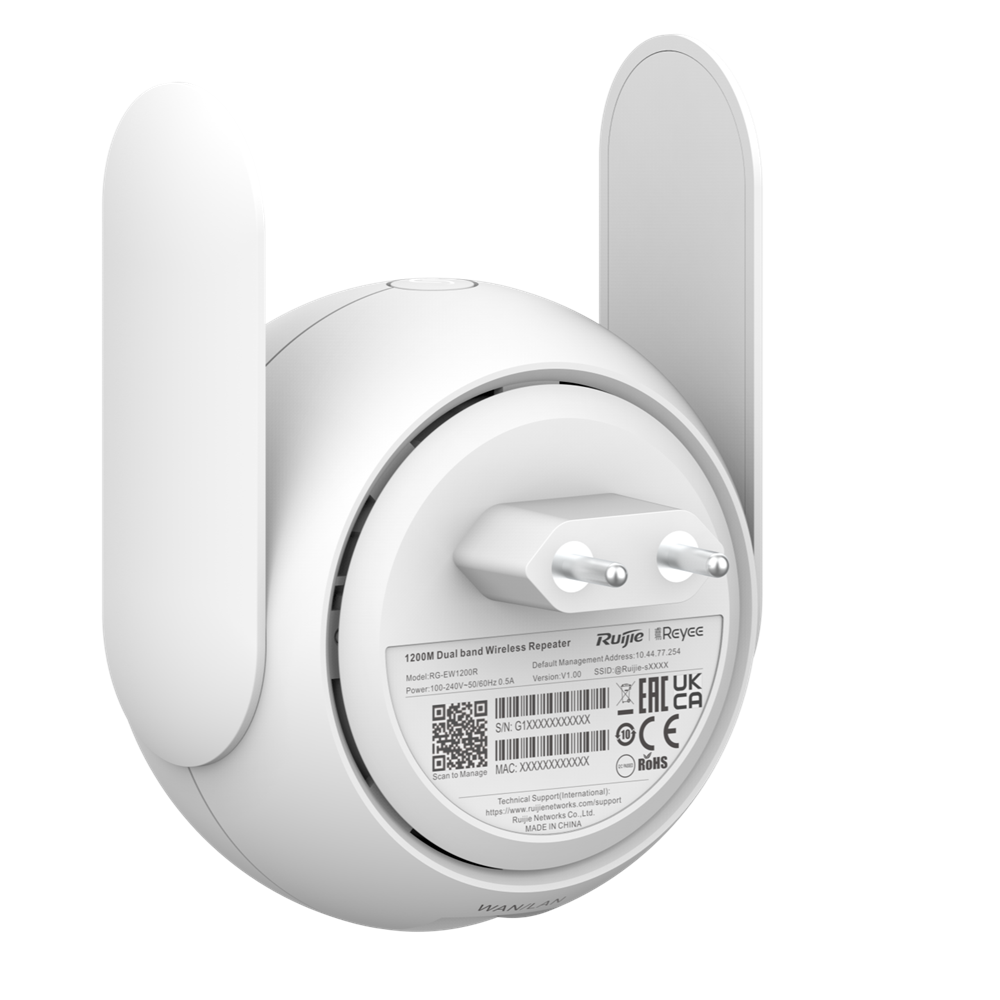 Ruijie Reyee RG-EW1200R Priz Tipi Dual-Band Wi-Fi Extender