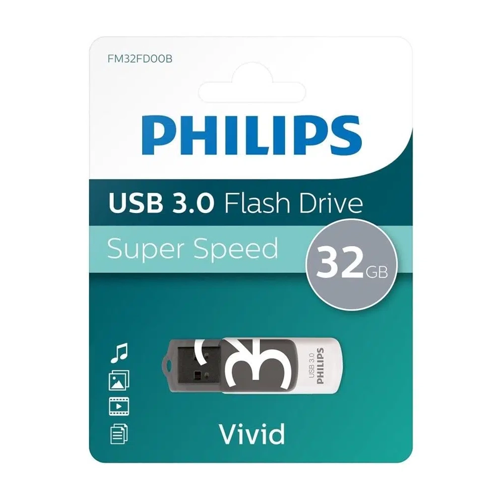 Philips Vivid Serisi 32GB USB 3.0 Super Speed Flash Bellek (FM32FD00B/00)