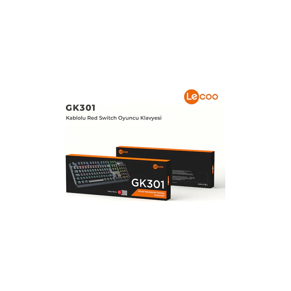 Lecoo GK301-RD-SW RGB Mekanik Oyuncu Klavyesi Red Switch Gaming Klavye
