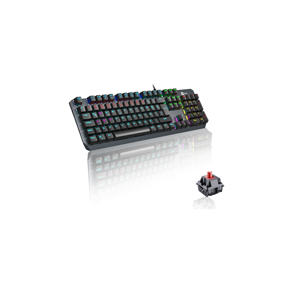 Lecoo GK301-RD-SW RGB Mekanik Oyuncu Klavyesi Red Switch Gaming Klavye