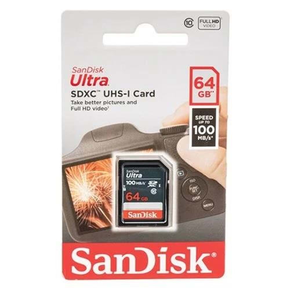 Sandısk 64gb SD Kart 100/MB SDSDUNR-064G-GN3IN