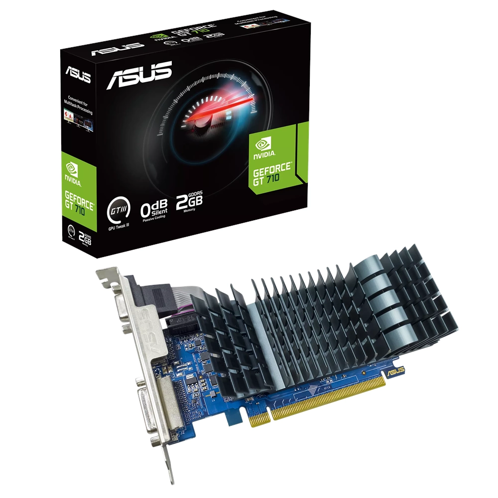 Asus 2GB GT710-SL-2GD5-BRK-EVO 64Bit GDDR5 HDMI DVI VGA Ekran Kartı