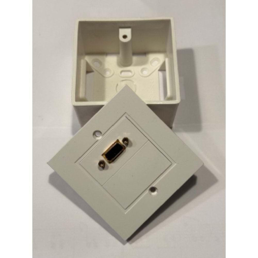 Uptech vga duvar prizi sıva üstü poşetli