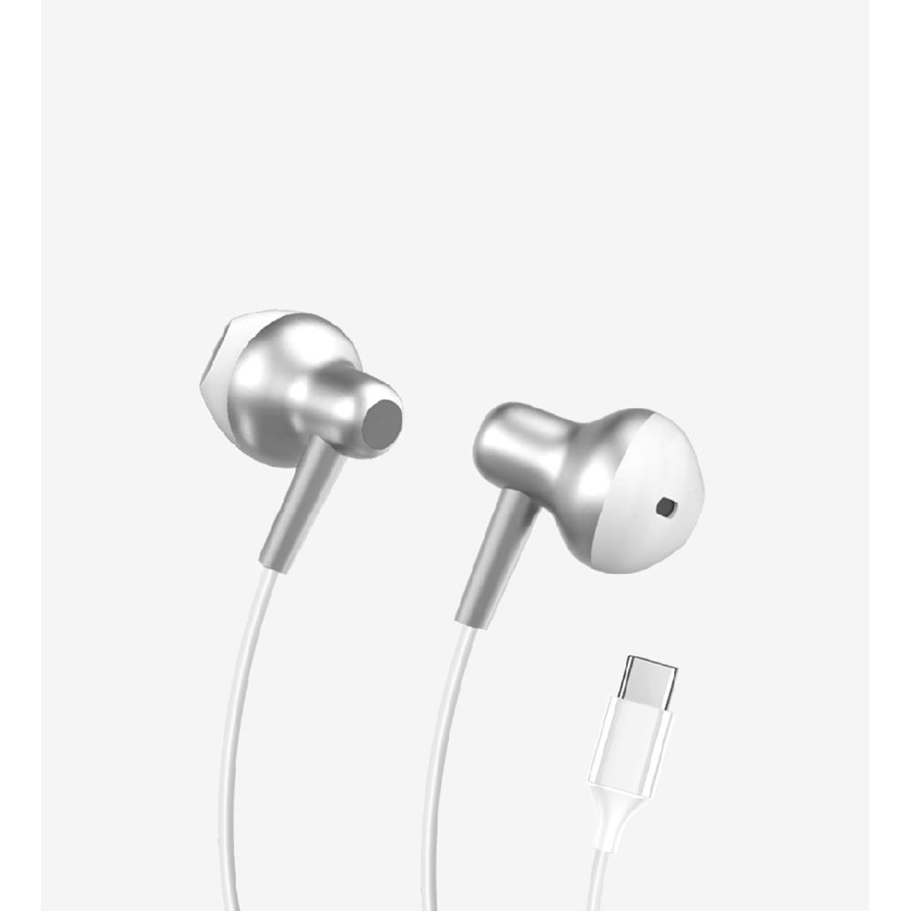 LinkTech H678 Gri Premium Metal Süper Bas Kulak İçi Type-C Kablolu Kulaklık