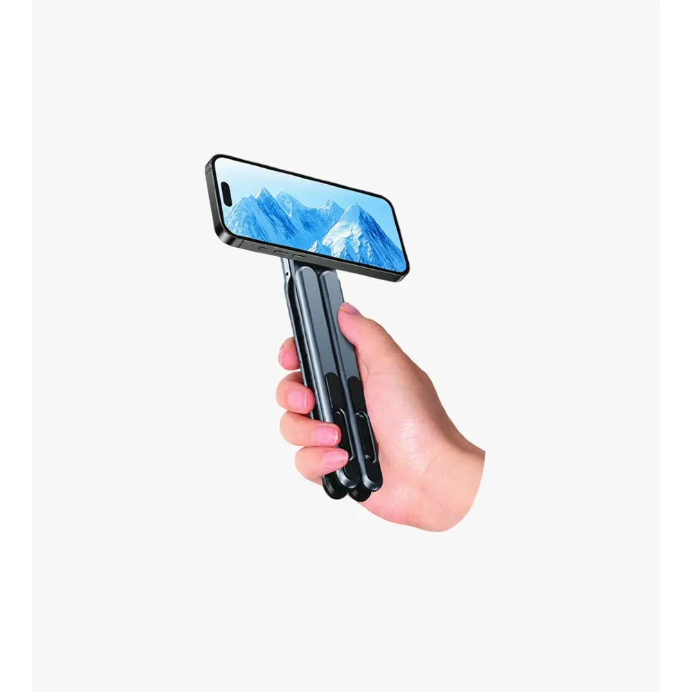 LinkTech H726 Katlanabilir Çok Fonksiyonlu Manyetik Telefon ve Tablet Standı Gri
