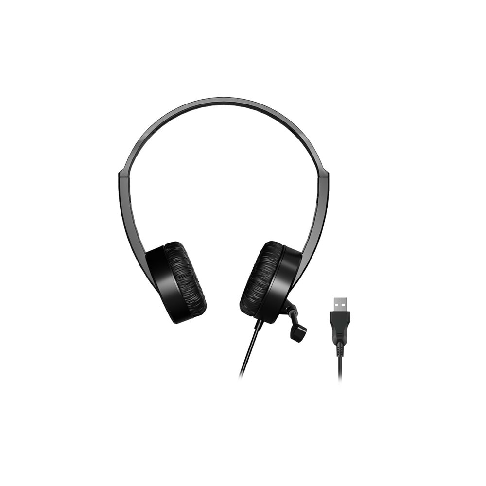 LECOO HT106 USB Kablolu Mikrofonlu Kulak Üstü Kulaklık Siyah