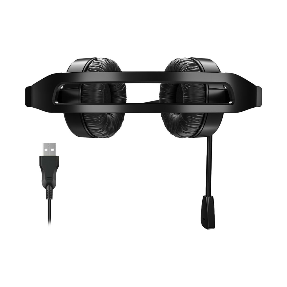 LECOO HT106 USB Kablolu Mikrofonlu Kulak Üstü Kulaklık Siyah