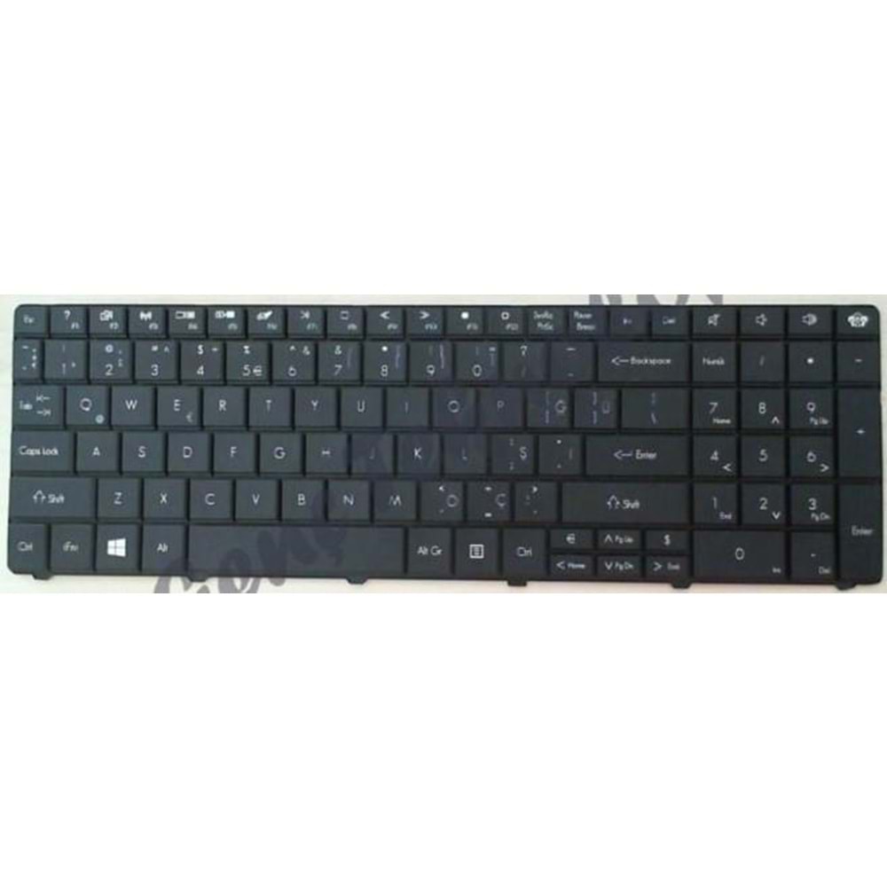 RETRO NBKL482 PackardBell MP-09G33U4-920 Klavye TR Siyah