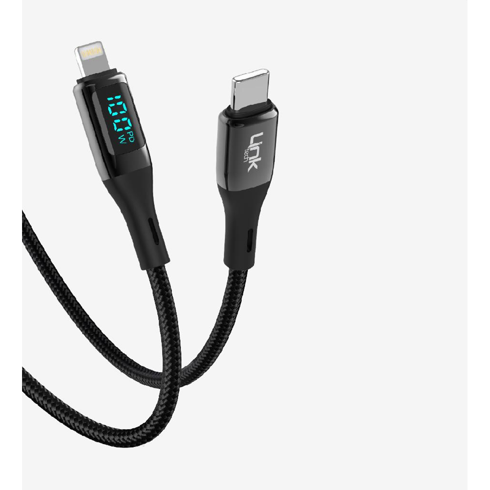LinkTech K683 PD Display 100cm 30W Type C Lightning Zınk Başlı iPhone Şarj Kablosu