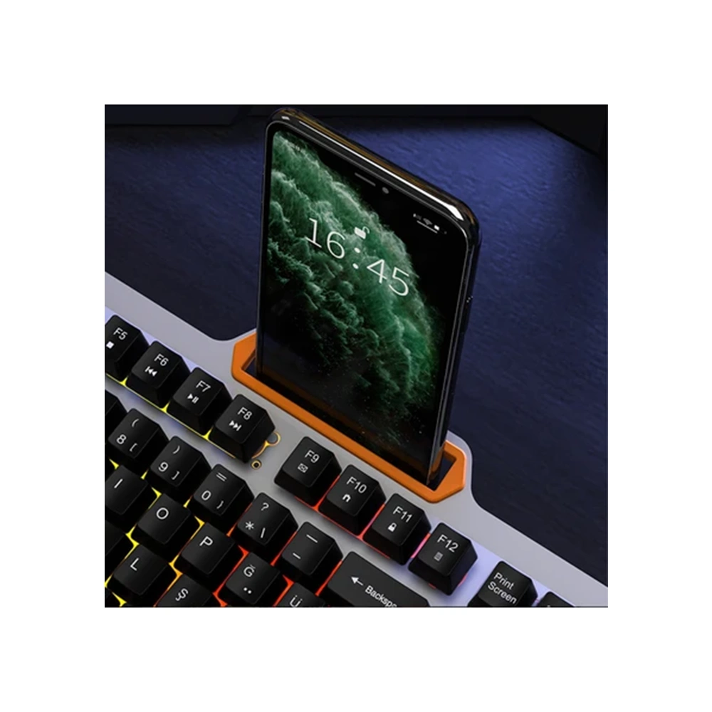 Lenovo Lecoo KB123 Membrane Switch Kablolu Oyuncu Klavyesi - Rainbow Efektli - Siyah