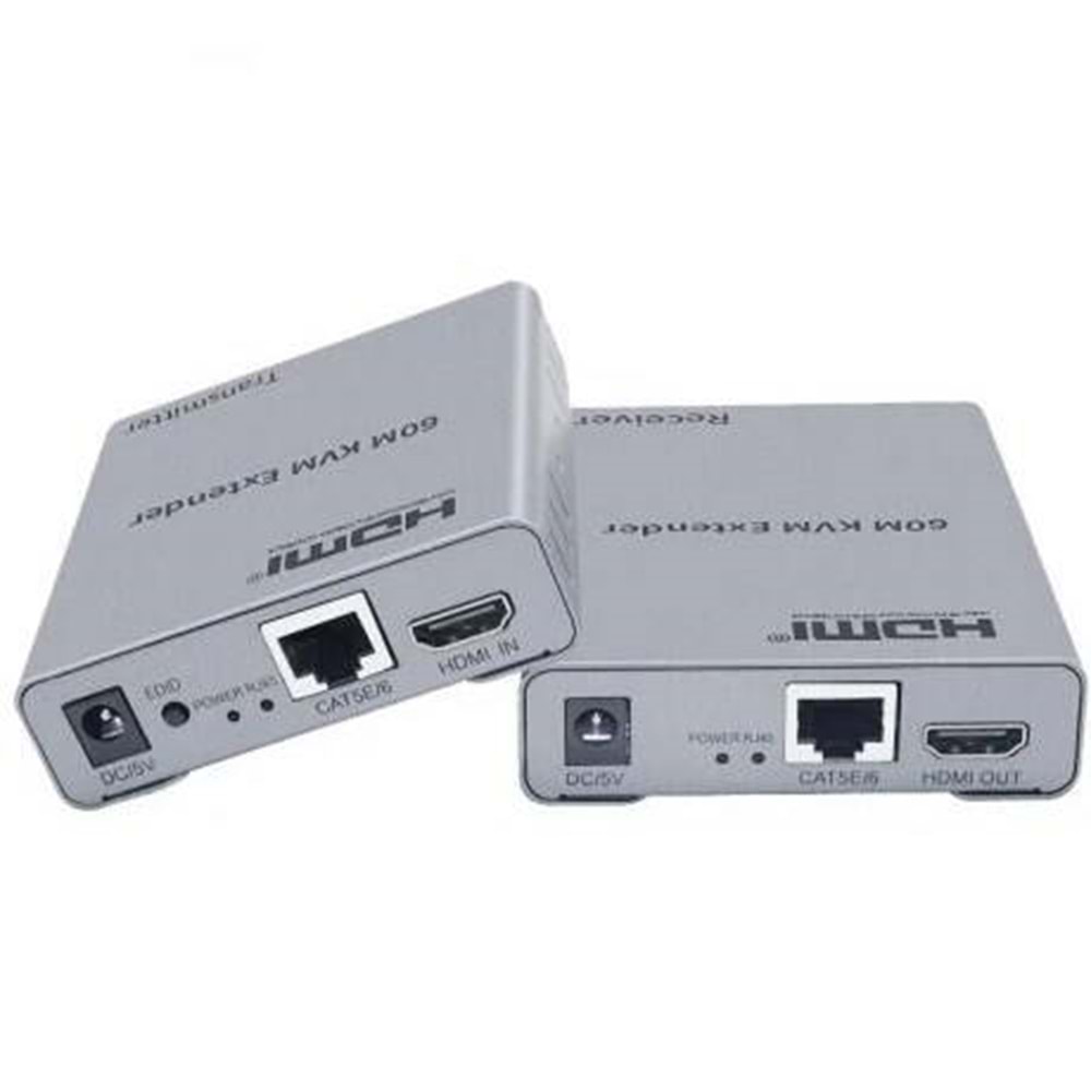 NBTech NB-KVM60M 60 Metre HDMI KVM Extender Tek Cat6 Kablo ile Görüntü ve USB Uzatma Cihazı