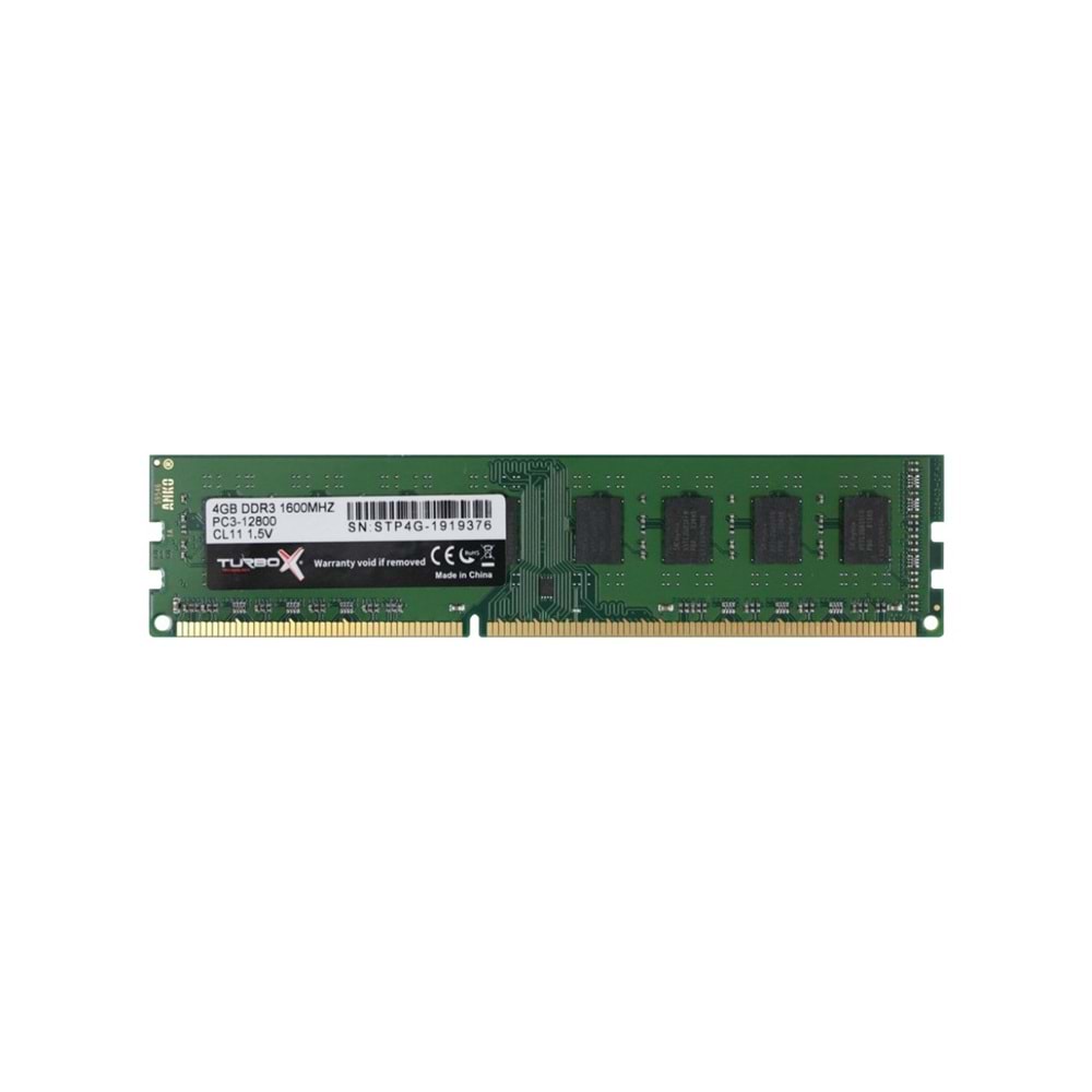 Turbox 4GB 1600MHz DDR3 Masaüstü PC Ram