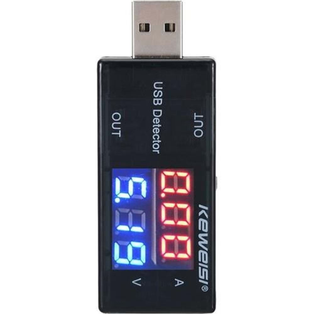 KEWEISI KWS-10VA Tablet ve Telefon USB AKIM AMPER ÖLÇER